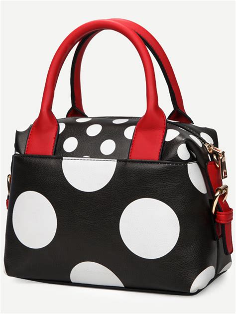 polka dot handbag